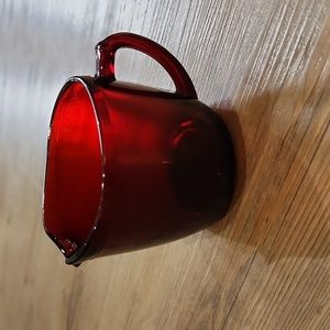 Vintage Anchor Hocking Royal Ruby‎ creamer dish.